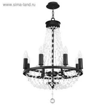 Люстра CASTELLO 8х40Вт E14 черный 50x200см