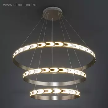 Люстра Chain, 160Вт LED, 3300-6500K, 8000лм, цвет никель, с ПДУ
