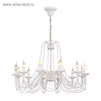 Люстра Chateau, 12x60Вт E14, цвет белый