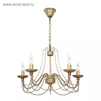 Люстра Chateau, 5x60Вт E14, цвет коричневый