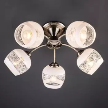 Люстра Cheryl 5x60Вт E27 бронза