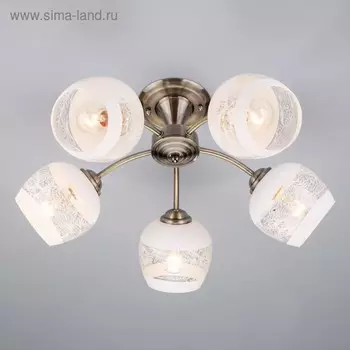 Люстра Cheryl 5x60Вт E27 бронза