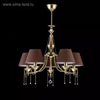 Люстра Chester 5x60Вт E14 латунь