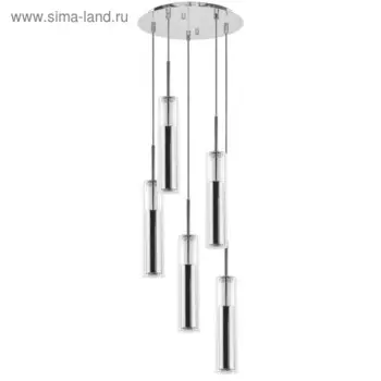 Люстра CILINO 5х40Вт GU10 хром 30x210см