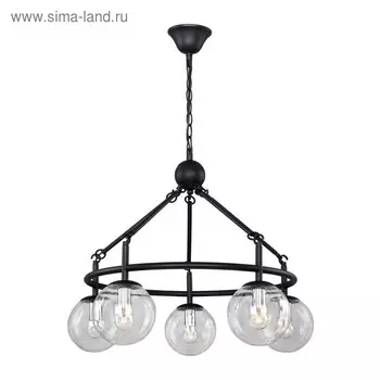 Люстра Cirque, 5x60Вт E14, цвет чёрный