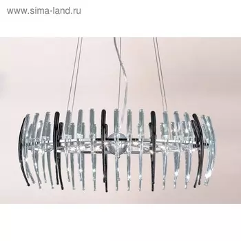 Люстра CL252102 "Арго" 10x20W G4 черн./прозр. 71x72x40 см