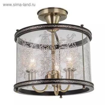 Люстра CL408233R «Версаль» 3x60W E14 венге 37x37x40 см