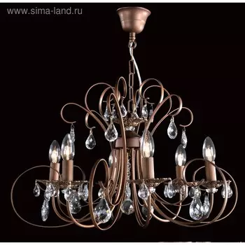 Люстра CL411161 «Марлен», 6x60W E14, кофейный 65x65x60 см