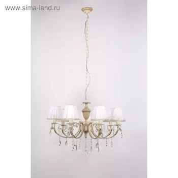 Люстра CL423171 "Элиза" 7x60W E14 крем/золото 74x74x52 см