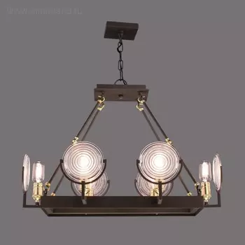Люстра CL445261 "Тесла" 8x75W E27 кофейный 70x39x55,6 см