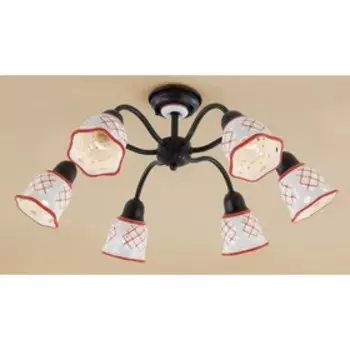 Люстра CL534163 "Ажур" 3x60W E14 красный 56x56x22 см