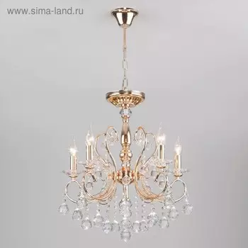 Люстра Collana 5x60Вт E14 золото