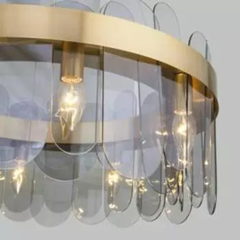 Люстра Conte, 8x60Вт E14, цвет латунь