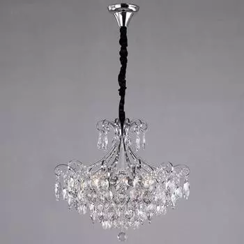 Люстра Crystal, 6x60Вт E14, цвет хром