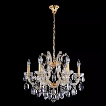 Люстра Crystal Lux, Hollywood 2011/306, E14, 6х40 Вт, 52х63х63 см, цвет золотой