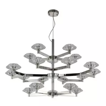 Люстра Crystal Lux, Rebeca 3540/320, G9, 20х40 Вт, 62х100х100 см, цвет никель