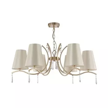 Люстра Crystal Lux, Renata 3591/306, E14, 6х60 Вт, 40х86х86 см, цвет золотой
