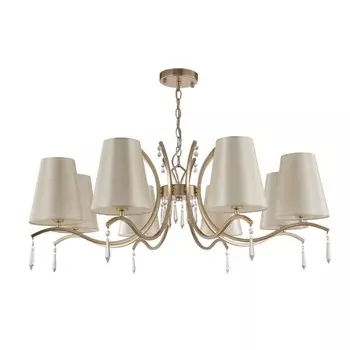 Люстра Crystal Lux, Renata 3591/308, E14, 8х60 Вт, 40х95х95 см, цвет золотой