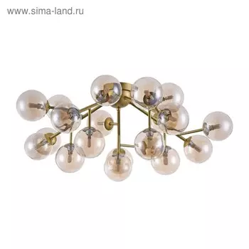 Светильник потолочный Maytoni MOD545PL-20G, 20хG9, 28Вт, 75х75х25 см, цвет золото