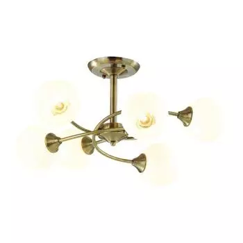 Люстра DANIELLA, E27 6x40Вт, цвет античная бронза, белый