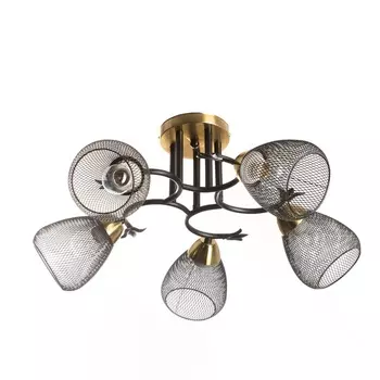 Люстра BayerLux «Дассе», 5хЕ27, 40 Вт, черно-бронзовый, 535324 см