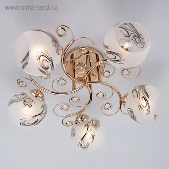 Люстра Delano 5x60Вт E27 золото