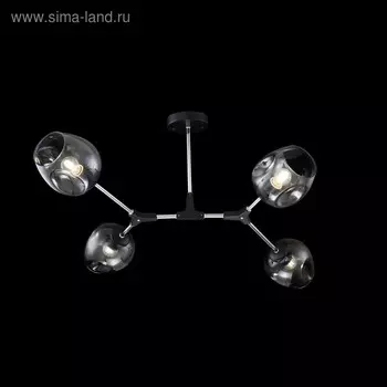 Люстра Desi, 4x60Вт E27, цвет чёрный