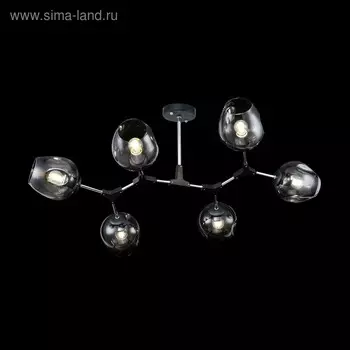 Люстра Desi, 6x60Вт E27, цвет чёрный