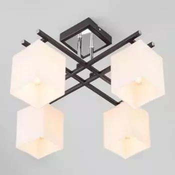 Люстра Devis, 4x60Вт E14, цвет хром, венге