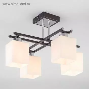 Люстра Devis, 4x60Вт E14, цвет хром, венге