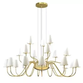 Люстра DIAFANO 21х40Вт G9 золото, белый 125x140см