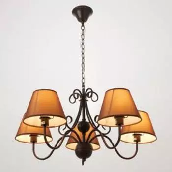 Люстра Диллон 5х60Вт Е14 коричневый 69х69х39(79)см