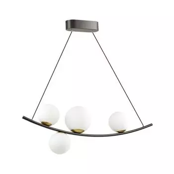 Люстра DINO, 4x40Вт E14, цвет чёрный, IP20