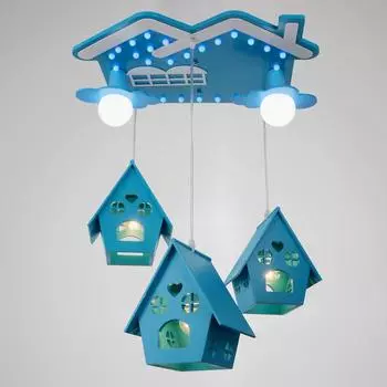 Люстра «Домики» 5хЕ27 40 Вт синий 605570 см