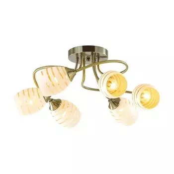 Люстра DOROTHY, E27 6x60Вт, цвет античная бронза, белый