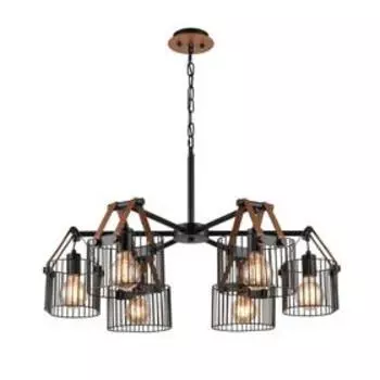 Люстра Drago, 6x60Вт E27, цвет чёрный