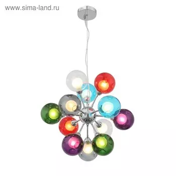 Люстра подвесная St Luce. SL431.153.12. Dualita. 12х5 Вт, G9, 4000K, 48х48х36 см, цвет хром