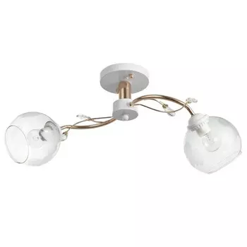 Люстра "Джемма" 2xЕ27 40Вт бело-золотой 55х26х25 см BayerLux