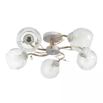 Люстра "Джемма" 5xЕ27 40Вт бело-золотой 60х60х25 см BayerLux