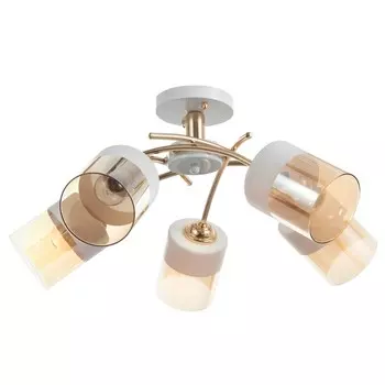 Люстра "Джина" 5xЕ27 40Вт бело-золотой 65х65х25 см BayerLux