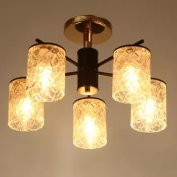 Люстра Джулия 5х40Вт Е27 золото/черный 48х48х31см