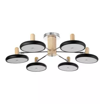 Люстра BayerLux «Джулия», 6хLED, 144 Вт, 3000-6000К, черно-хромовый, 808022 см