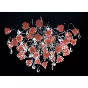 Люстра EL325C152 "Rosa" 12x40W G9 красный 75x75x44 см