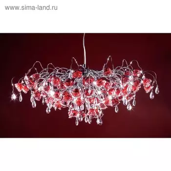 Люстра EL325P172 "Rosa" 17x40W G9 красный 100x100x70 см