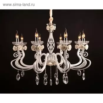 Люстра EL351P081 "Primavera" 8x60W E14 белый 86,5x86,5x73 см