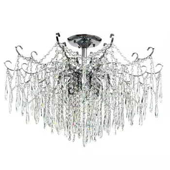 Люстра "Елена" 12х60Вт Е14 хром 77х77х50см SVK