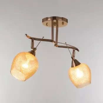 Люстра Елена 2х60Вт Е27 42х32х30см золото