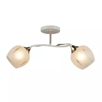 Люстра "Елена" 2х60Вт Е27 белый/золото 43х17х23см