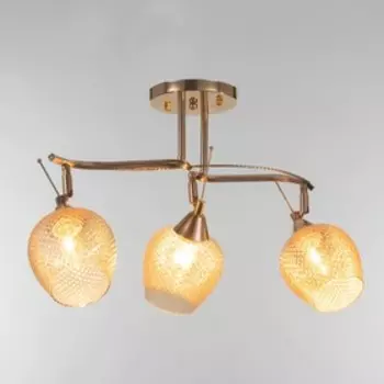 Люстра Елена 3х60Вт Е27 52х32х30см золото