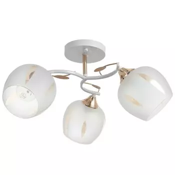 Люстра "Елена" 3х60Вт Е27 белый/золото 45х45х23см